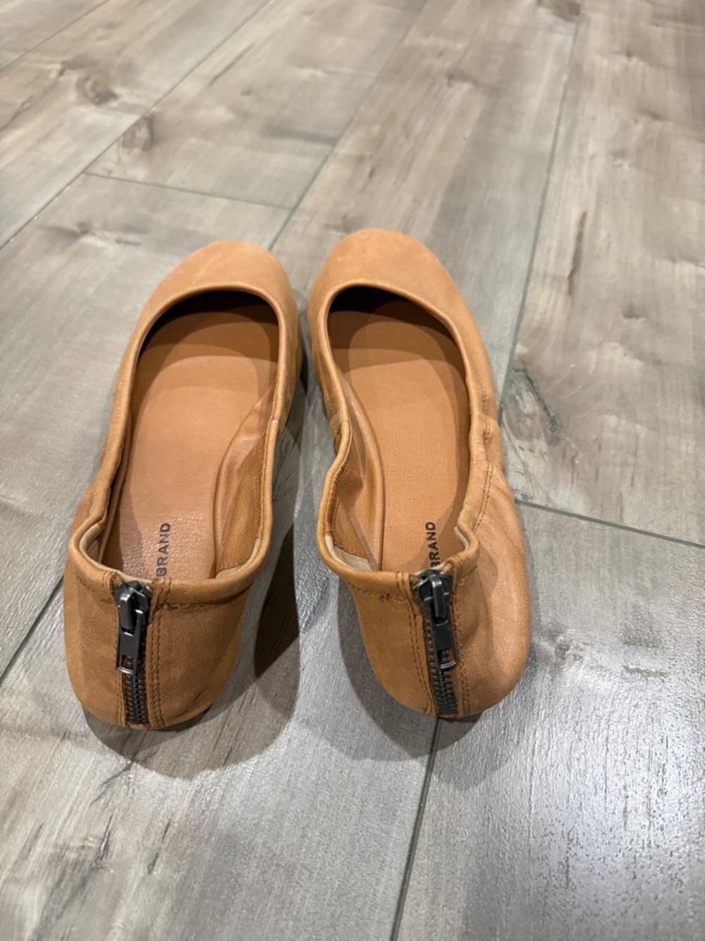 Lucky Brand Women's Tan Leather Ballet Flats - Picture 4 of 4